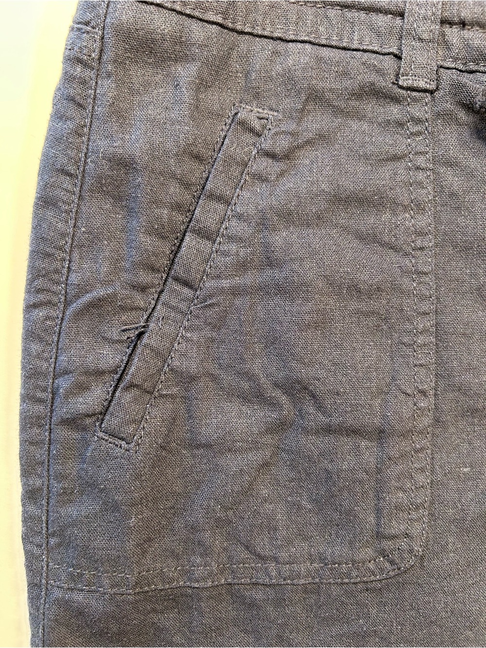 Reitmans Navy Blue Linen Blend Skort Women’s Size 4 Drawstring Utility Pockets - Picture 10 of 11